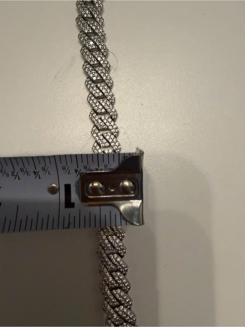 GLD Diamond Cuban Chain in White Gold - 8.5mm